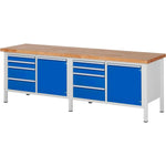 RAU Werkbank 8000 2.500 x 840-1.040 x 700 mm (B x H x T) 8 Schubladen
