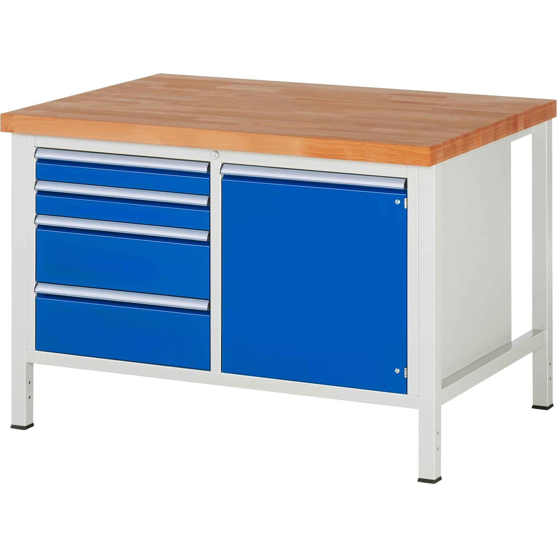 RAU Werkbank 8000 1.250 x 840-1.040 x 900 mm (B x H x T) 4 Schubladen