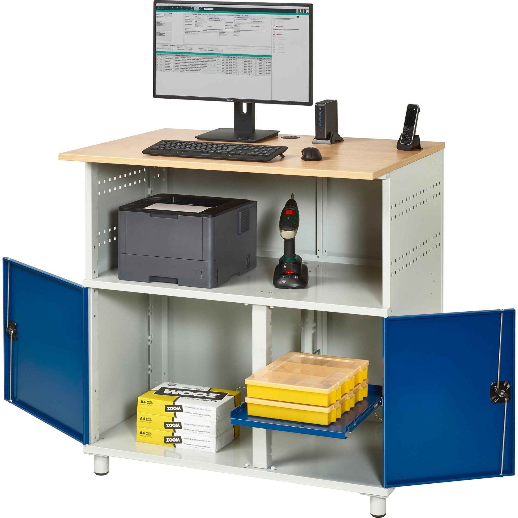 RAU PC-Arbeitsplatz Modell 1023 mit Standfuß