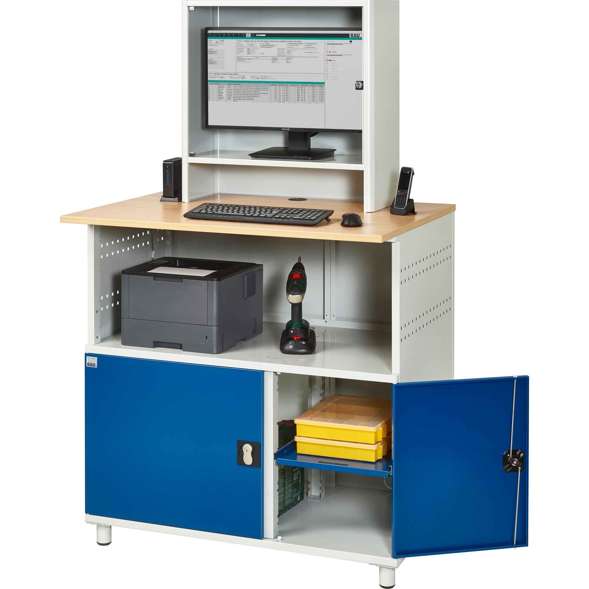 RAU PC-Arbeitsplatz Modell 1023 mit Standfuß