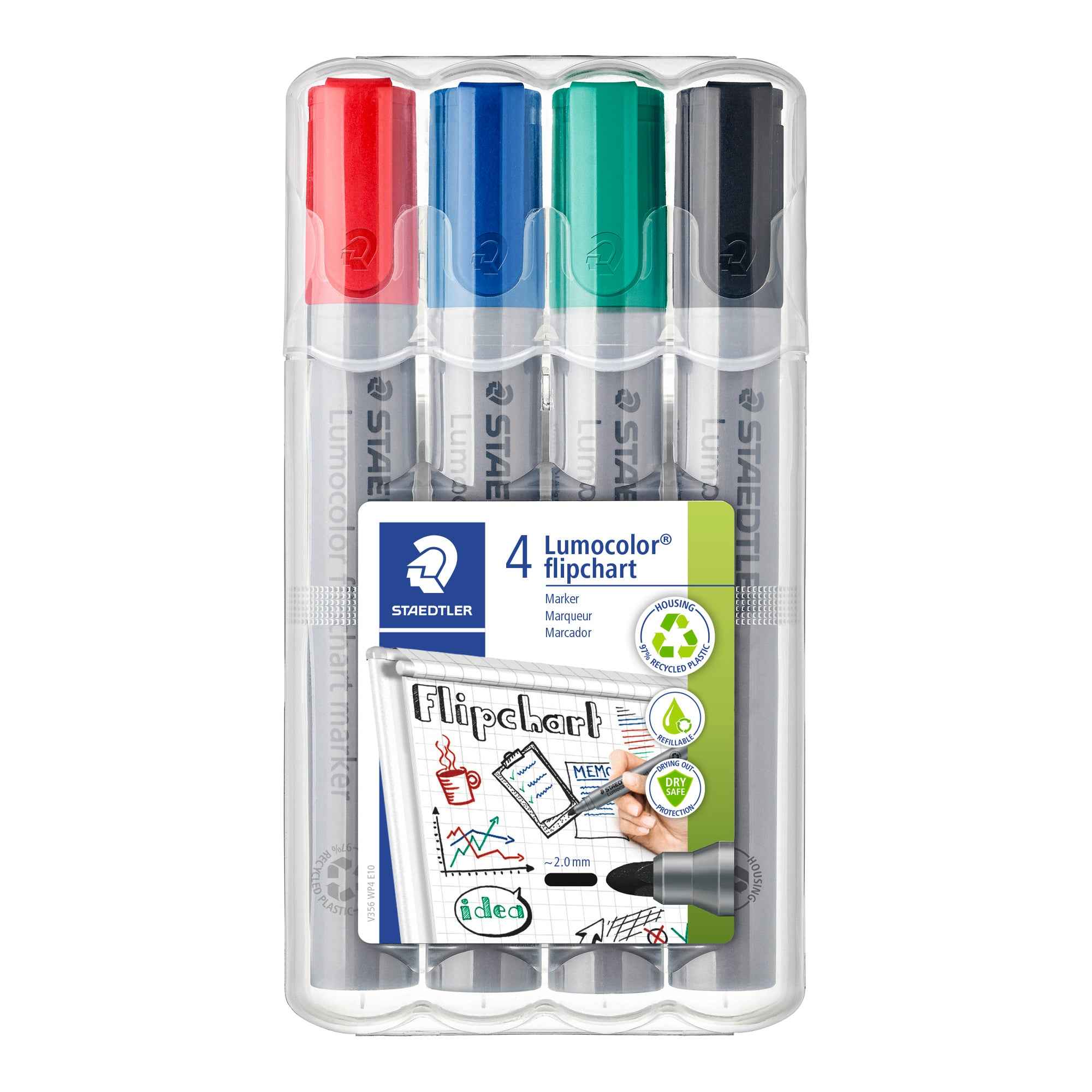 STAEDTLER® Flipchartmarker Lumocolor® 356 2 mm 4 St./Pack.