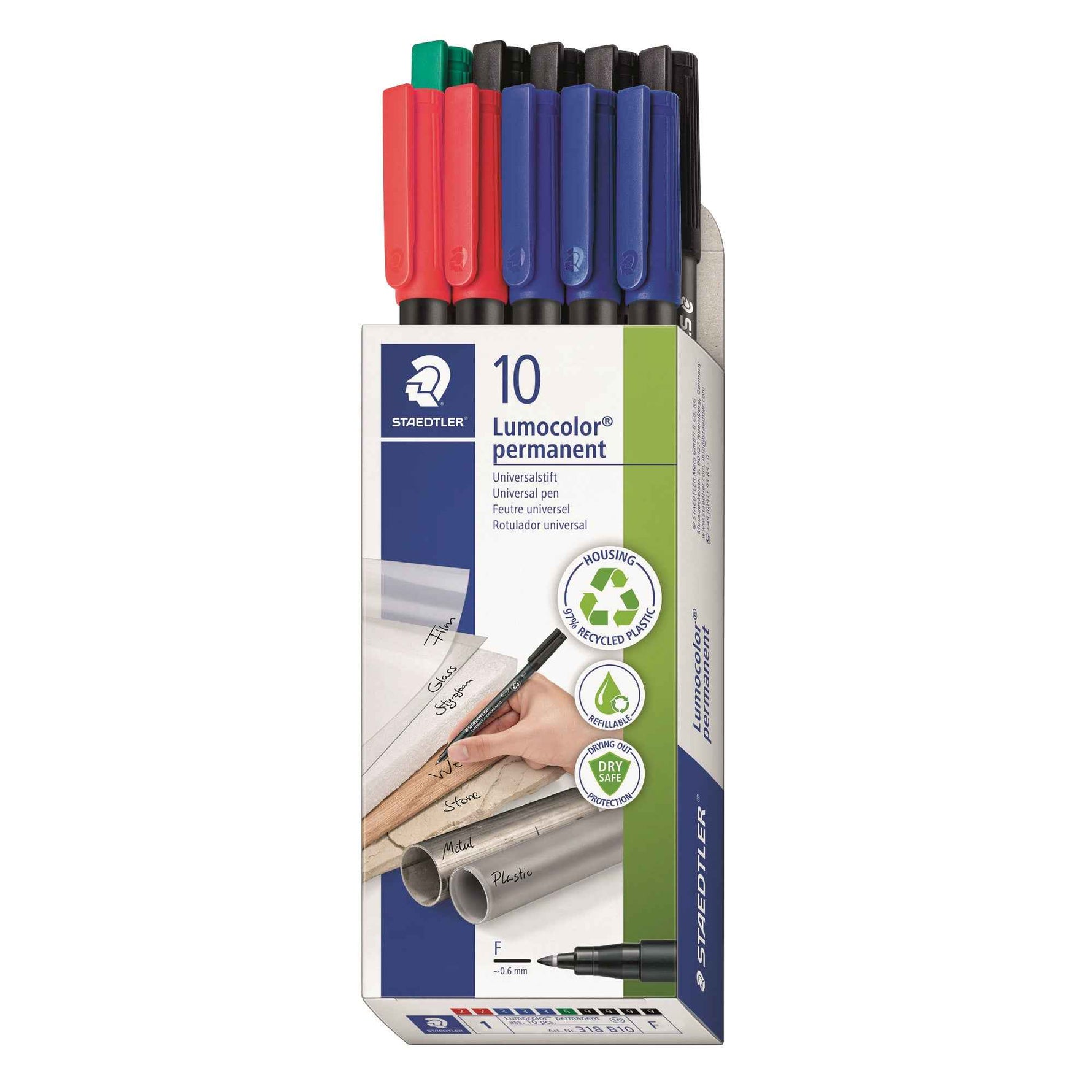 STAEDTLER® Folienstift Lumocolor® permanent 318 10 St./Pack.