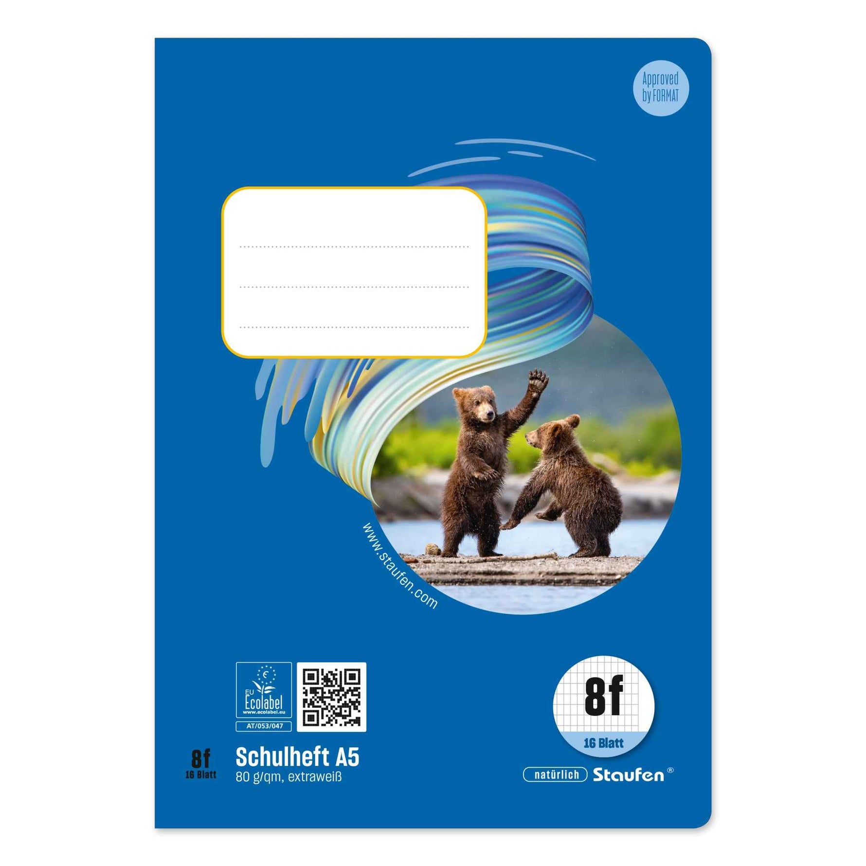 Staufen Schulheft Style DIN A5 rautiert mit Rand Lineatur 8f 16 Bl.