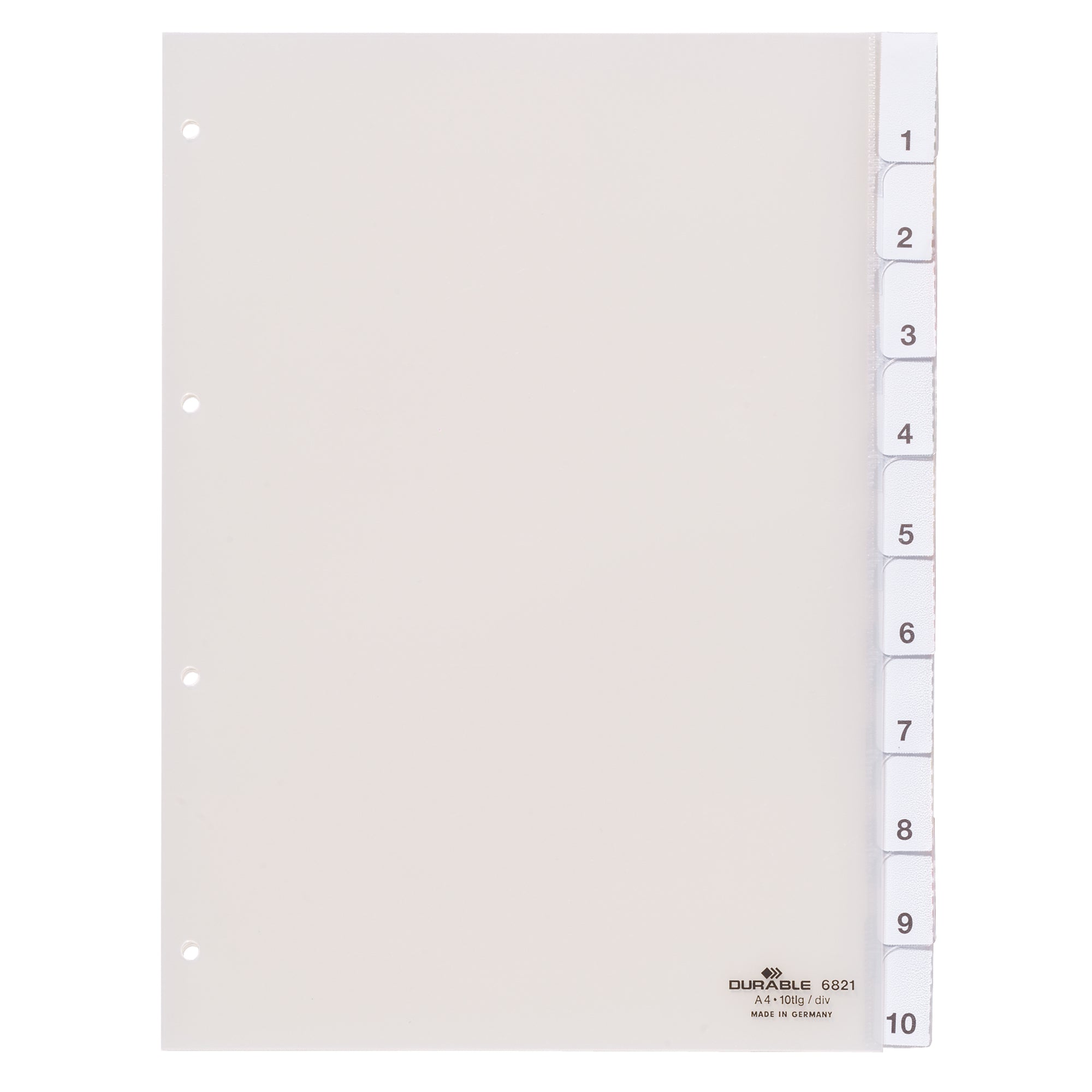 DURABLE Ordnerregister 10 Registerblätter - Wiepa Bürofachpartner