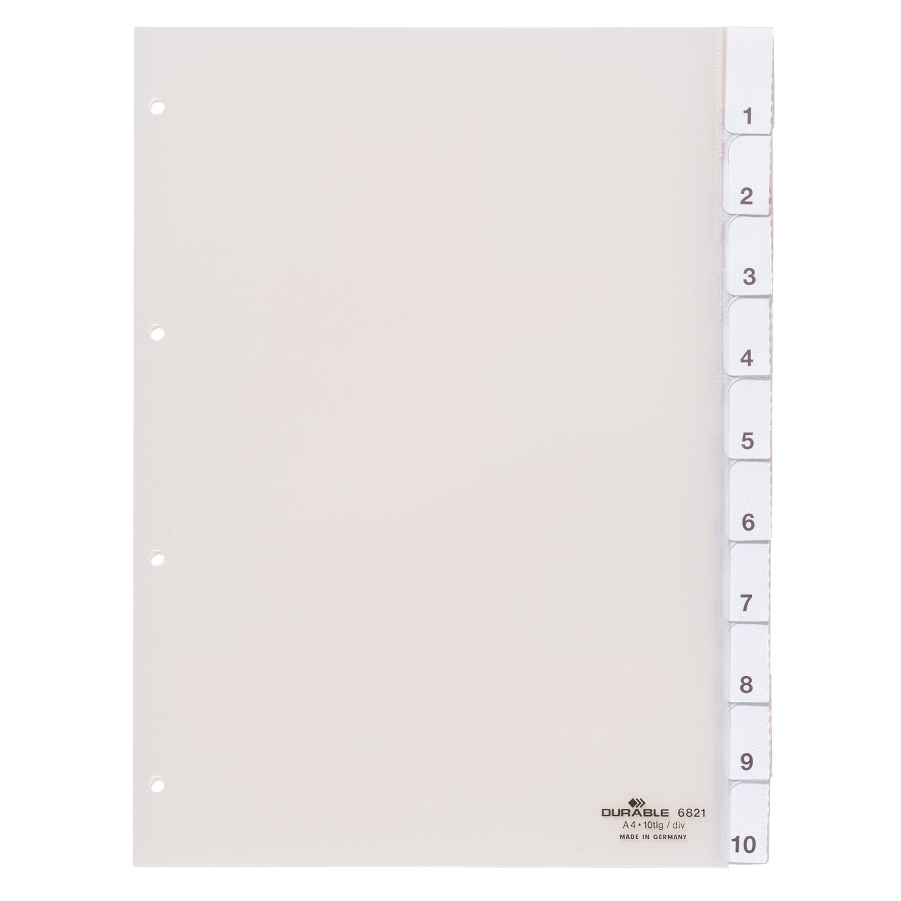 DURABLE Ordnerregister 10 Registerblätter - Wiepa Bürofachpartner
