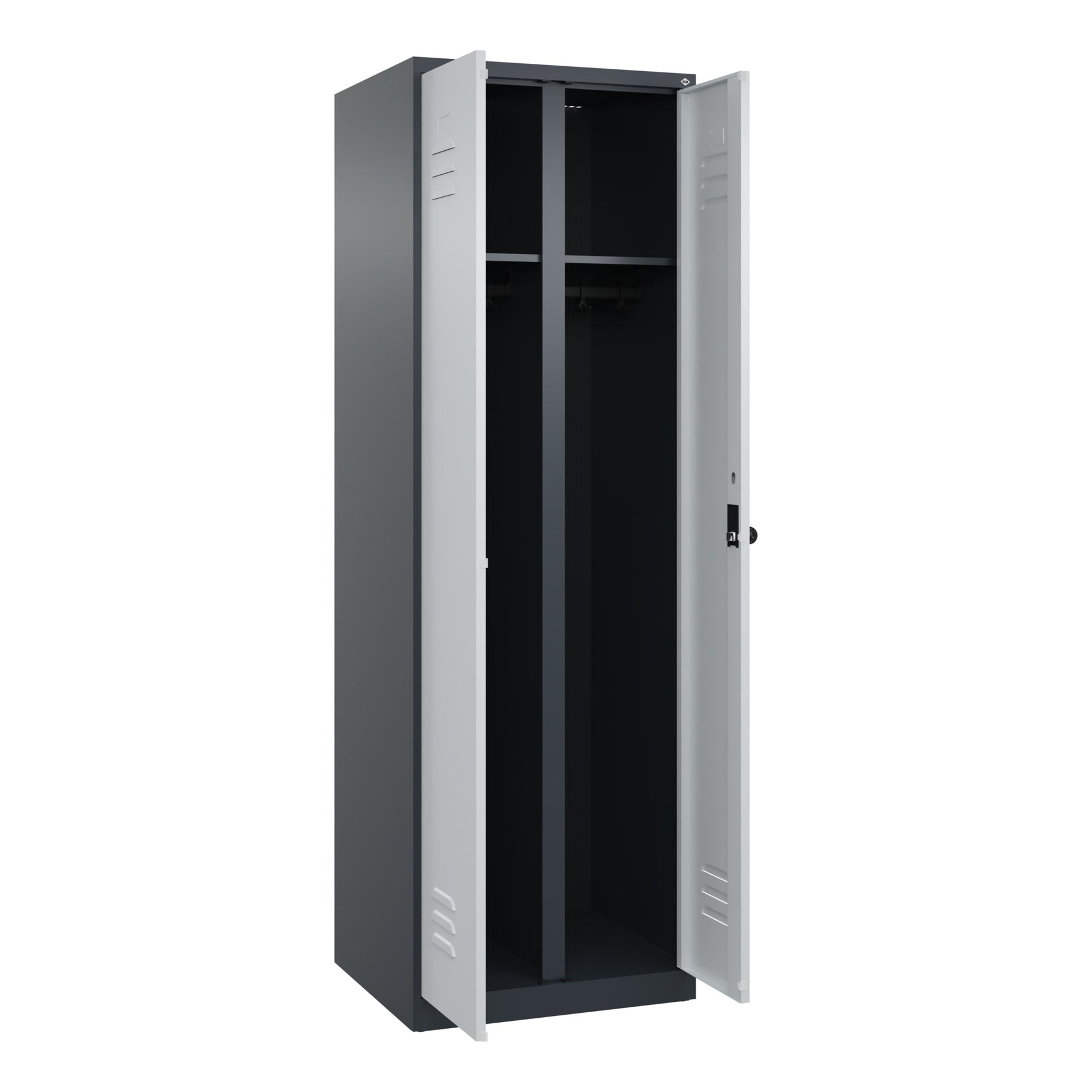 C+P Kleiderspind Classic PLUS mit Sockel lichtgrau