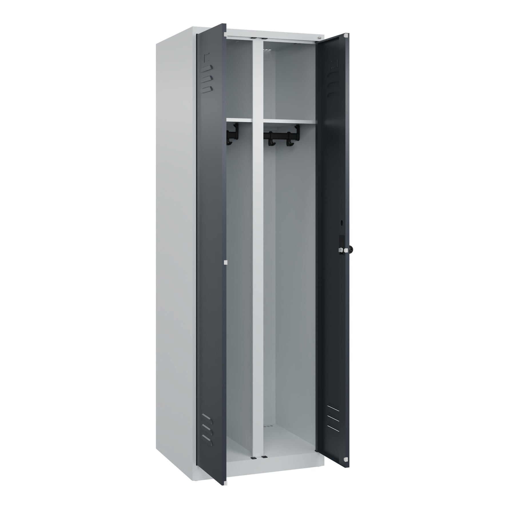 C+P Kleiderspind Classic PLUS mit Sockel anthrazitgrau – Produktbild 3