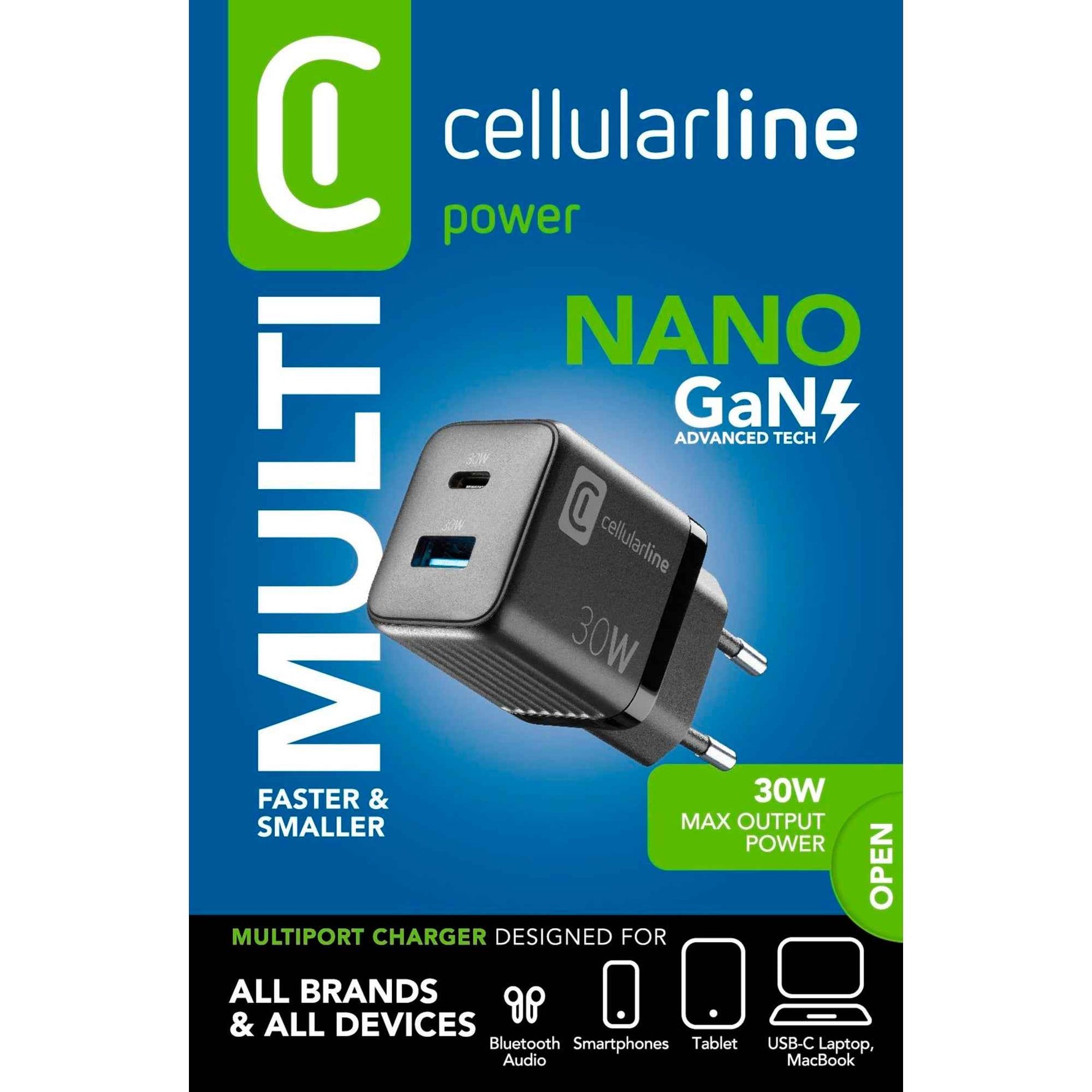 cellularline Ladegerät Kommunikationstechnik Multipower Micro 30 W