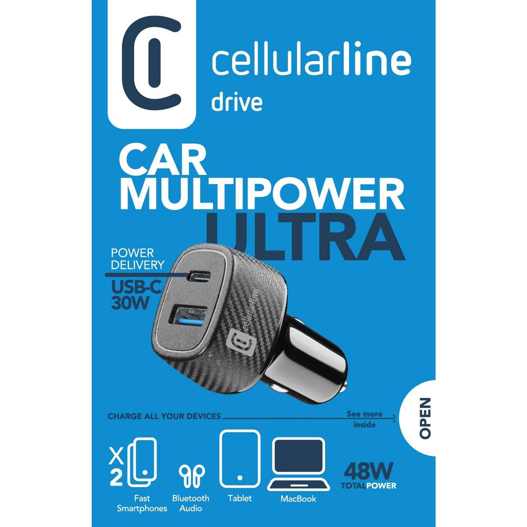 cellularline Kfz-Ladegerät CAR MULTIPOWER ULTRA