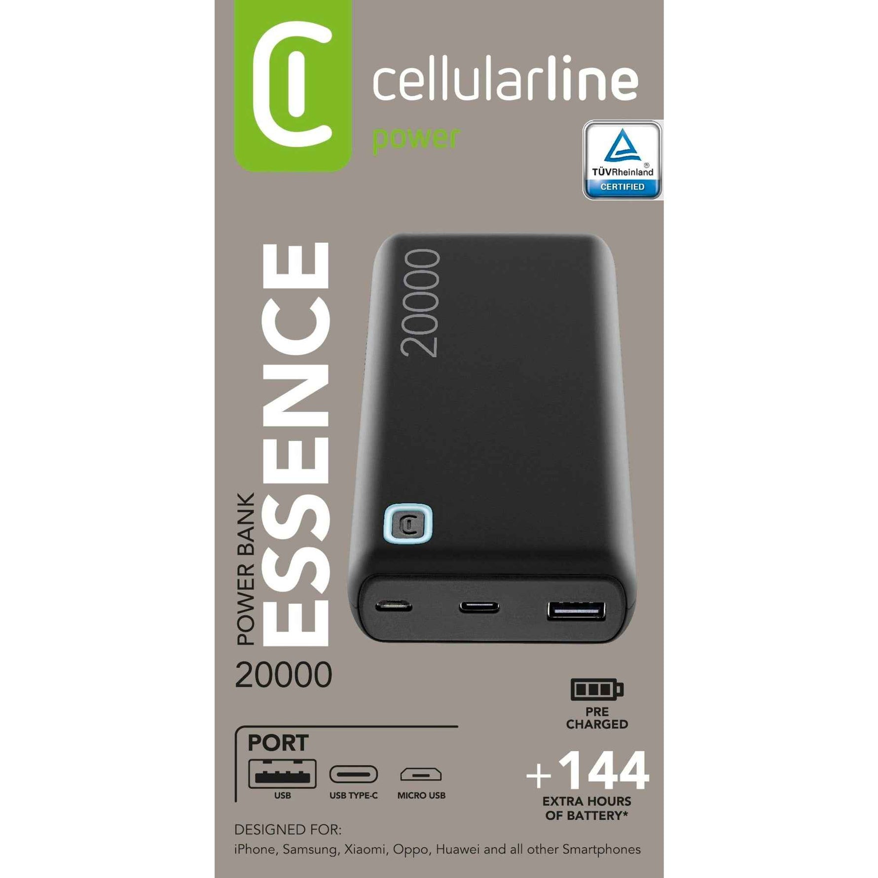 cellularline Powerbank ESSENCE schwarz