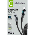 cellularline USB-Kabel DISPLAY CABLE USB-C-Stecker/USB-C-Stecker