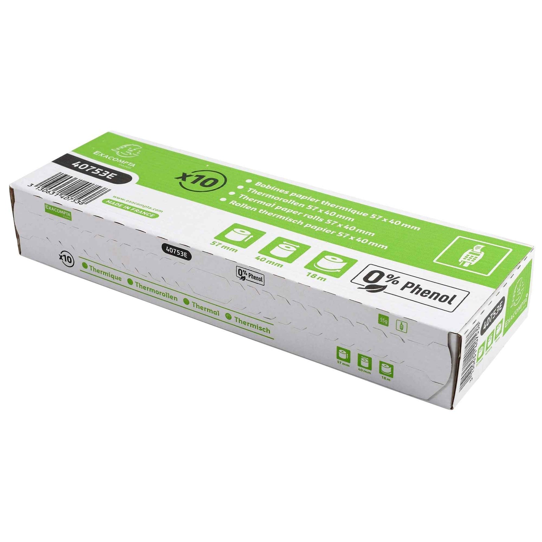 Exacompta Thermokassenrolle 57 mm x 18 m (B x L) 10 St./Pack.