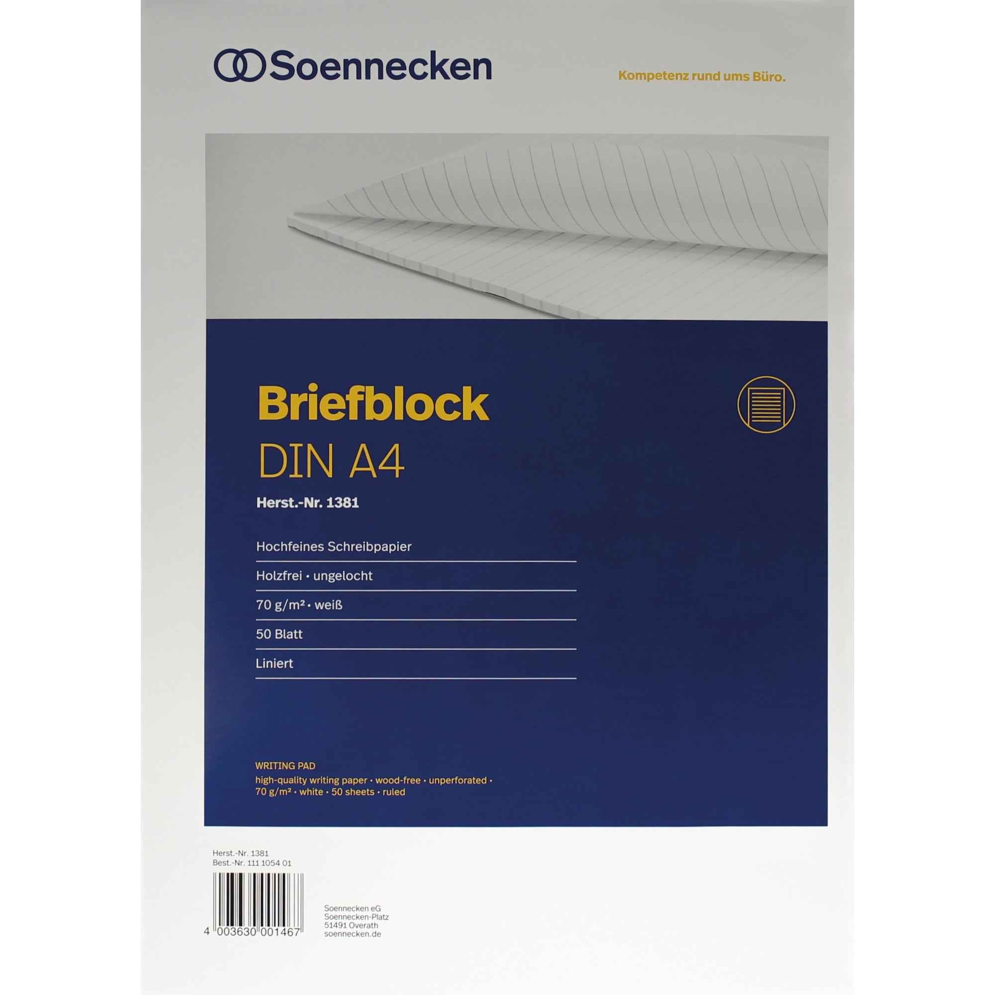 Soennecken Briefblock DIN A4