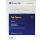 Soennecken Briefblock DIN A4 kariert mit Rand innen/außen Lineatur 28