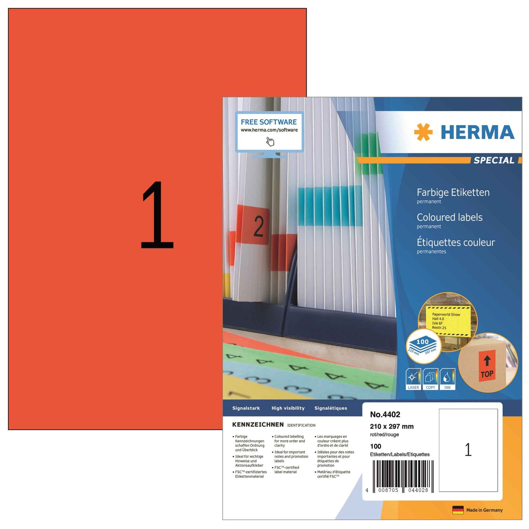 HERMA Universaletikett 210 x 297 mm (B x H)