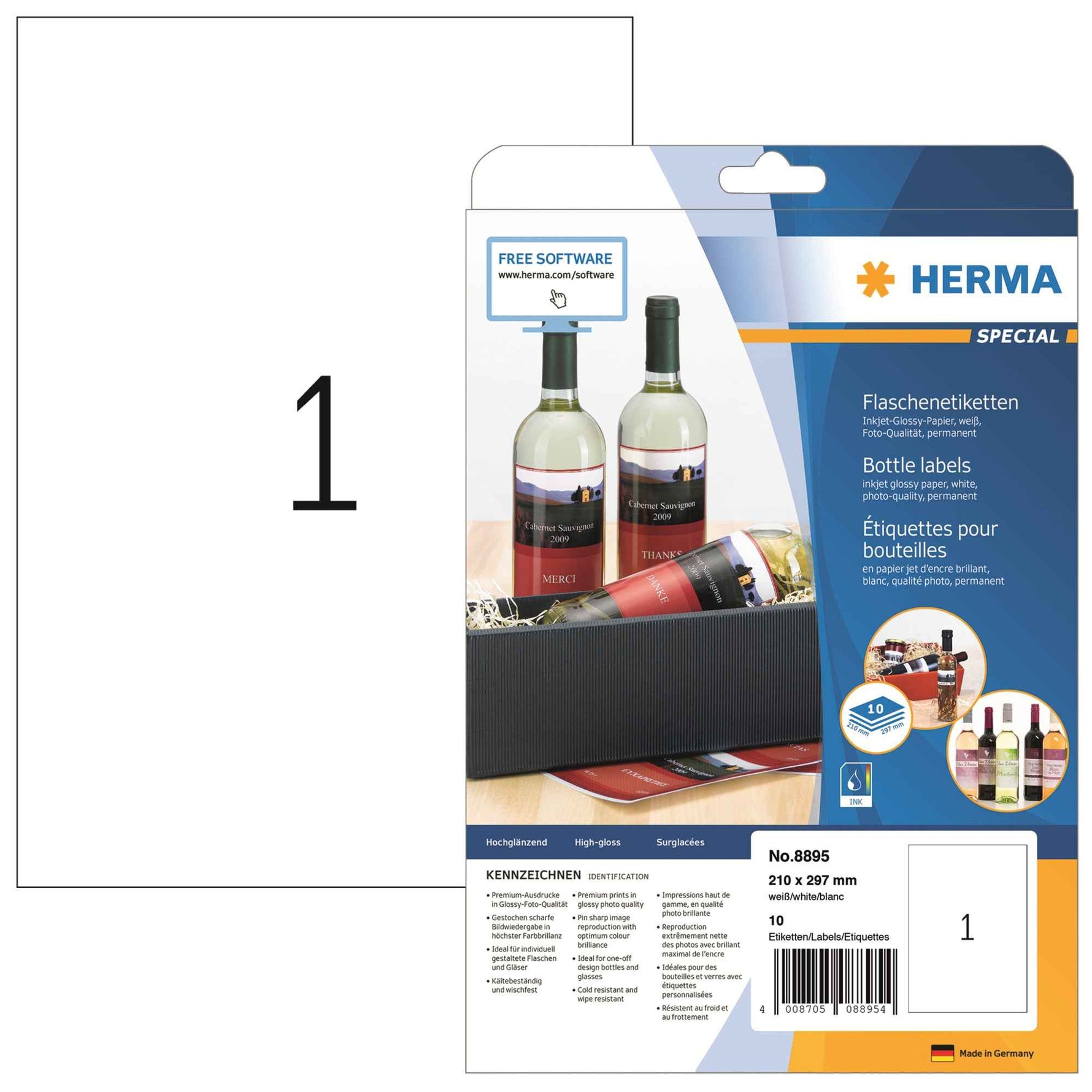 HERMA Universaletikett SPECIAL 210 x 297 mm (B x H)