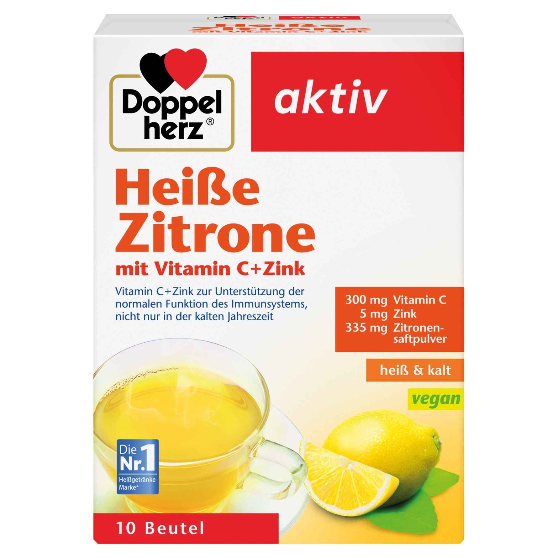 Doppelherz Nahrungsergänzungsmittel Heißgetränk aktiv Zitrone Vitamin C + Zink
