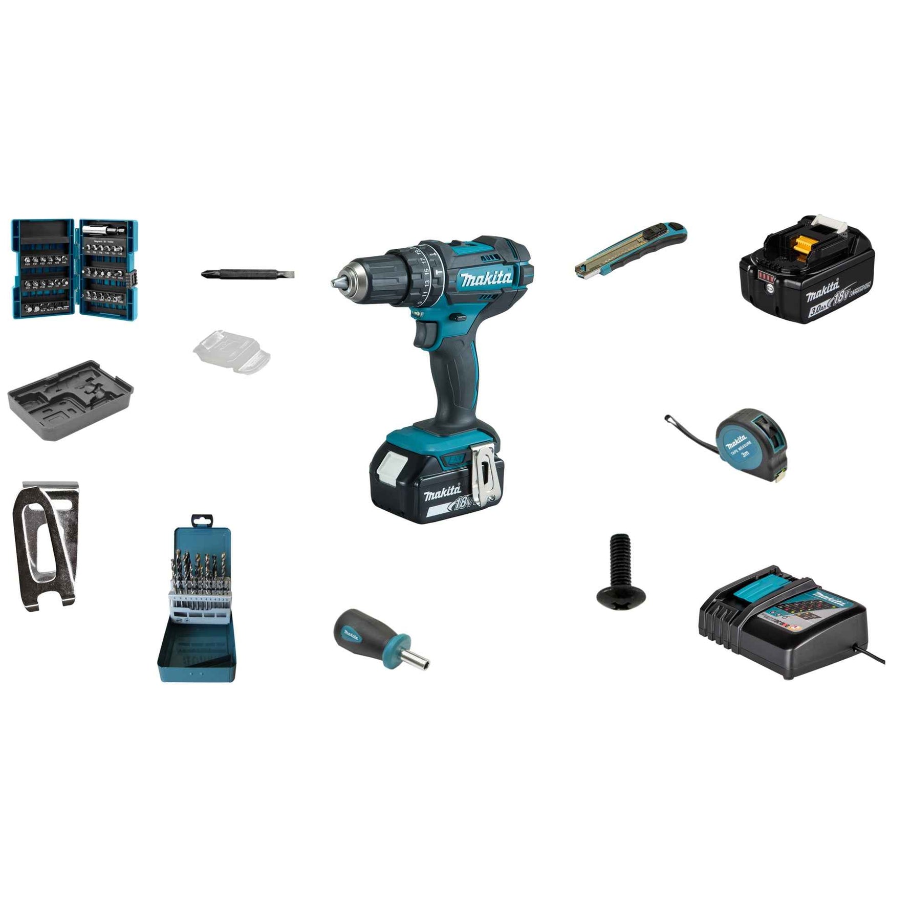 Makita® Schlagbohrmaschine DHP482 mit Akkupack