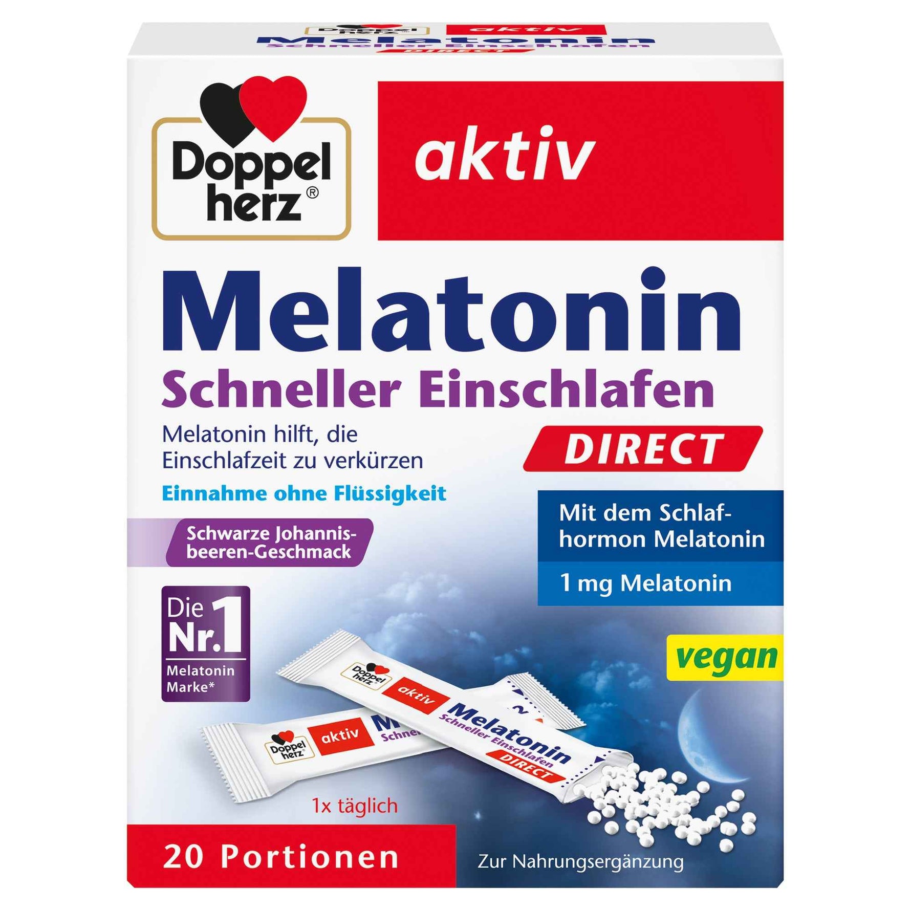 Doppelherz Nahrungsergänzungsmittel aktiv Melatonin Schneller Einschlafen DIRECT