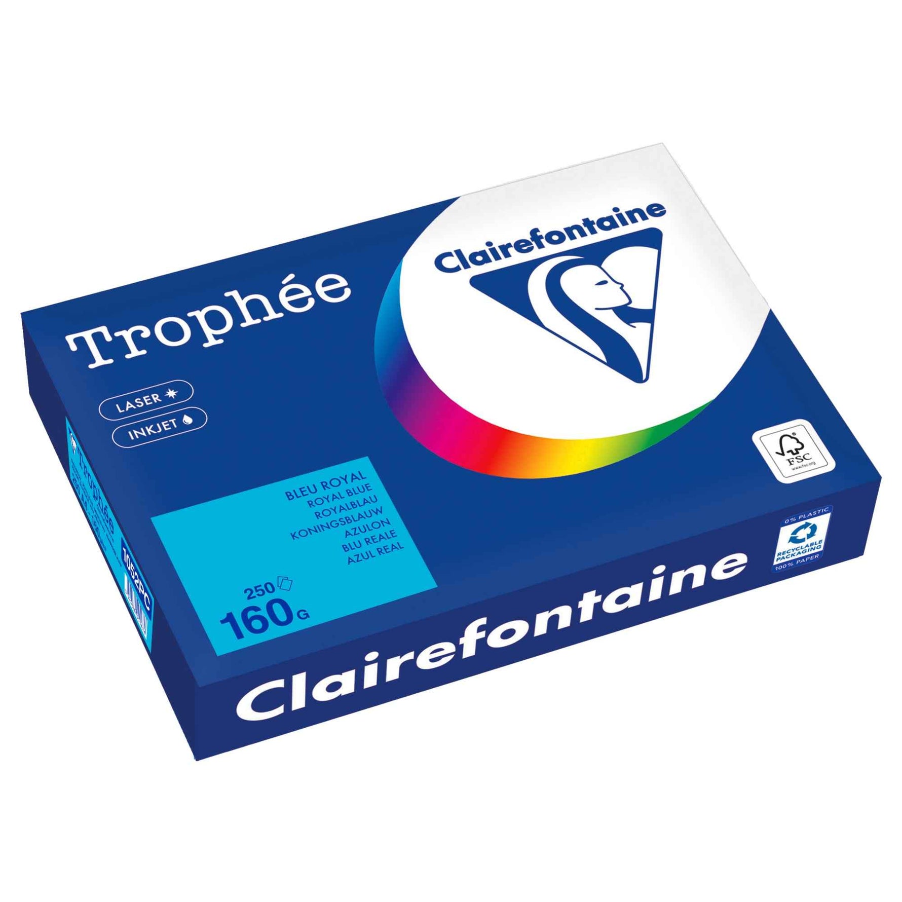 Clairefontaine Kopierpapier Trophée Color DIN A4 160 g/m² 250 Bl./Pack.