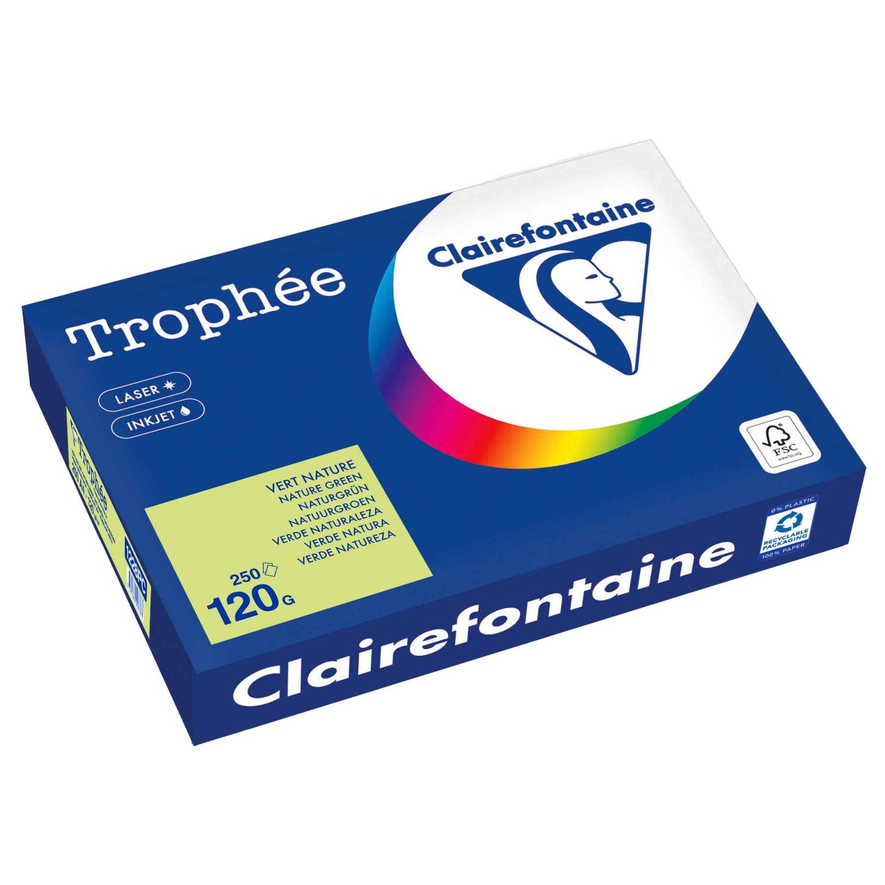 Clairefontaine Kopierpapier Trophée Color DIN A4 120 g/m² 250 Bl./Pack.