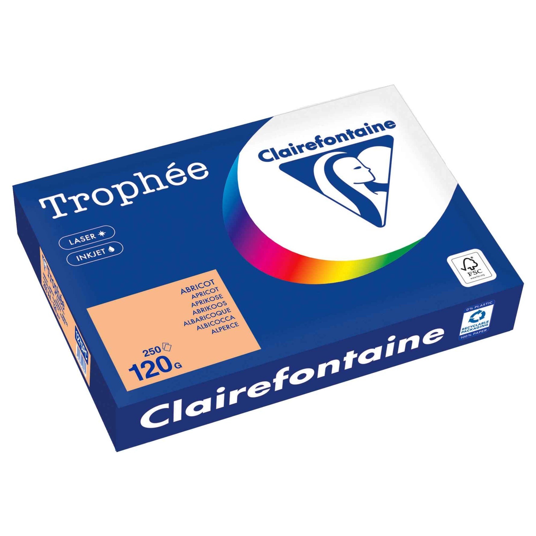 Clairefontaine Kopierpapier Trophée Color DIN A4 120 g/m² 250 Bl./Pack.