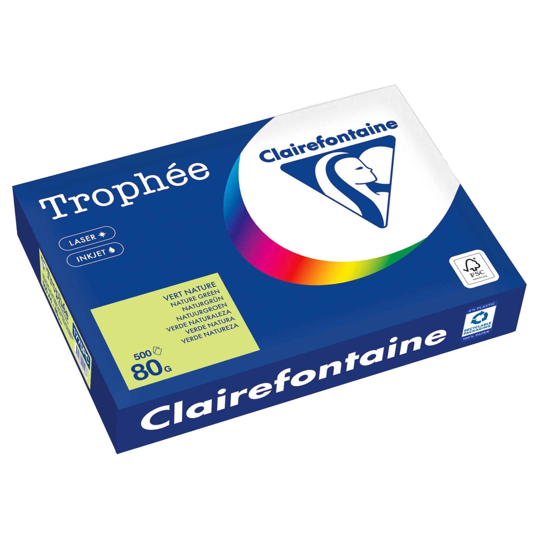 Clairefontaine Kopierpapier Trophée Color DIN A4 80 g/m² 500 Bl./Pack.