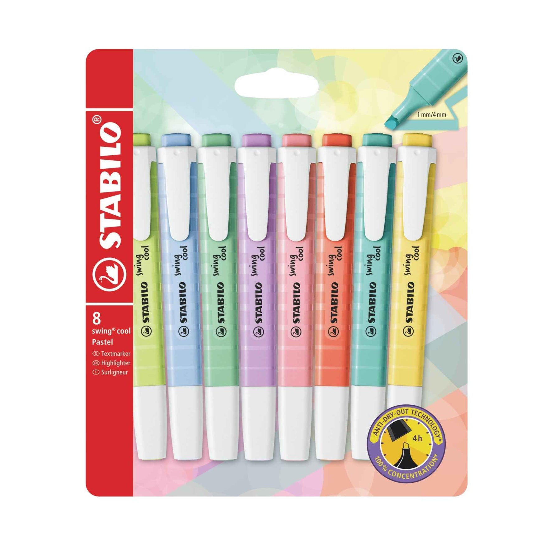 STABILO® Textmarker swing® cool Pastel 8 St./Pack.