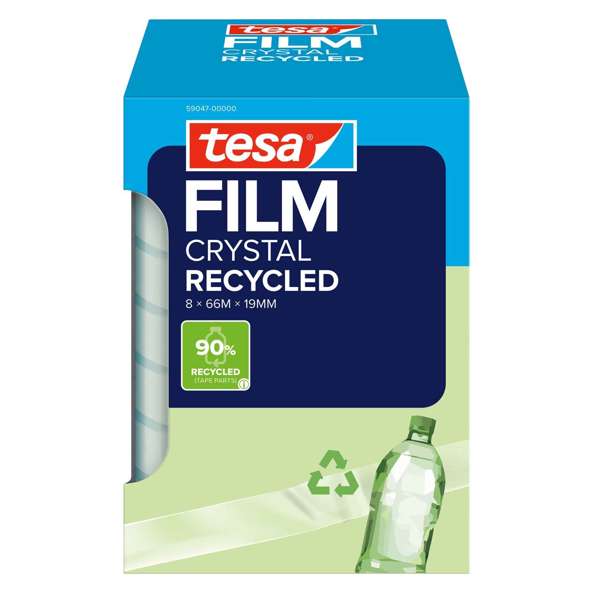 tesa® Klebefilm Eco & Crystal 19 mm x 66 m (B x L) 8 St./Pack.