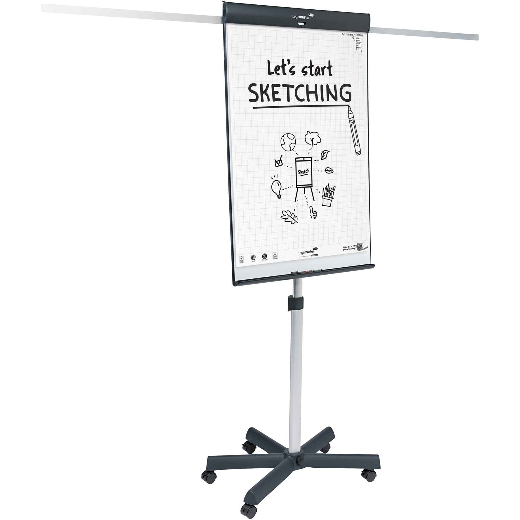 Legamaster Mobiles Flipchart SKETCH PRO star base