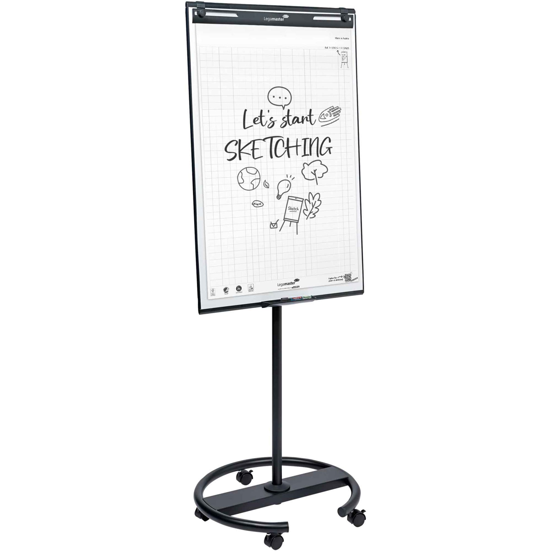 Legamaster Mobiles Flipchart SKETCH EASY round base