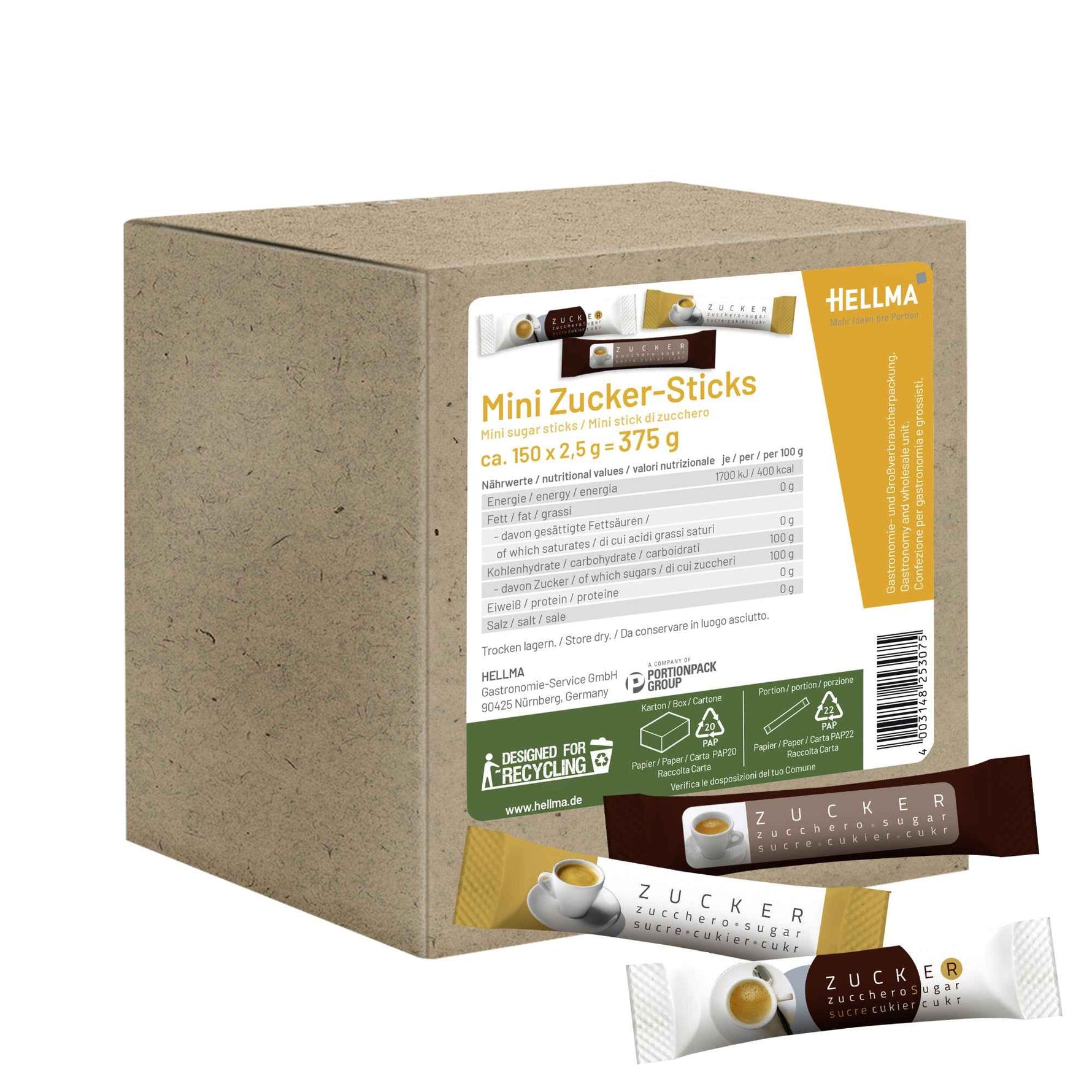 Hellma Zucker Mini Stick