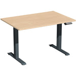 Geramöbel Schreibtisch Elevate Plus 1.200 x 630-1.280 x 800 mm (B x H x T) anthrazit – Produktbild 5