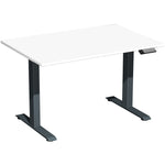Geramöbel Schreibtisch Elevate Plus 1.200 x 630-1.280 x 800 mm (B x H x T) anthrazit – Produktbild 6