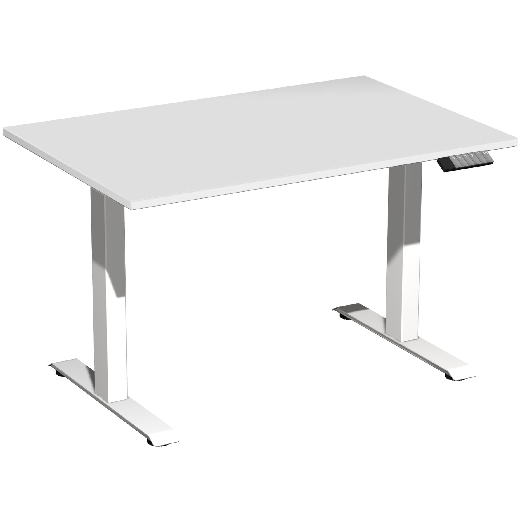 Geramöbel Schreibtisch Elevate Basic 1.200 x 730-1.230 x 800 mm (B x H x T) weiß – Produktbild 6