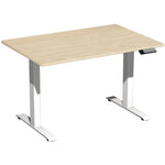 Geramöbel Schreibtisch Elevate Plus 1.200 x 630-1.280 x 800 mm (B x H x T) weiß – Produktbild 4