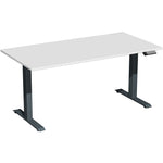 Geramöbel Schreibtisch Elevate Plus 1.600 x 630-1.280 x 800 mm (B x H x T) anthrazit – Produktbild 6