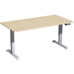 Geramöbel Schreibtisch Elevate Plus 1.600 x 630-1.280 x 800 mm (B x H x T) silber – Produktbild 4