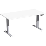 Geramöbel Schreibtisch Elevate Plus 1.600 x 630-1.280 x 800 mm (B x H x T) silber – Produktbild 6