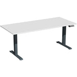 Geramöbel Schreibtisch Elevate Plus 1.800 x 630-1.280 x 800 mm (B x H x T) anthrazit – Produktbild 5
