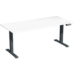 Geramöbel Schreibtisch Elevate Plus 1.800 x 630-1.280 x 800 mm (B x H x T) anthrazit – Produktbild 6