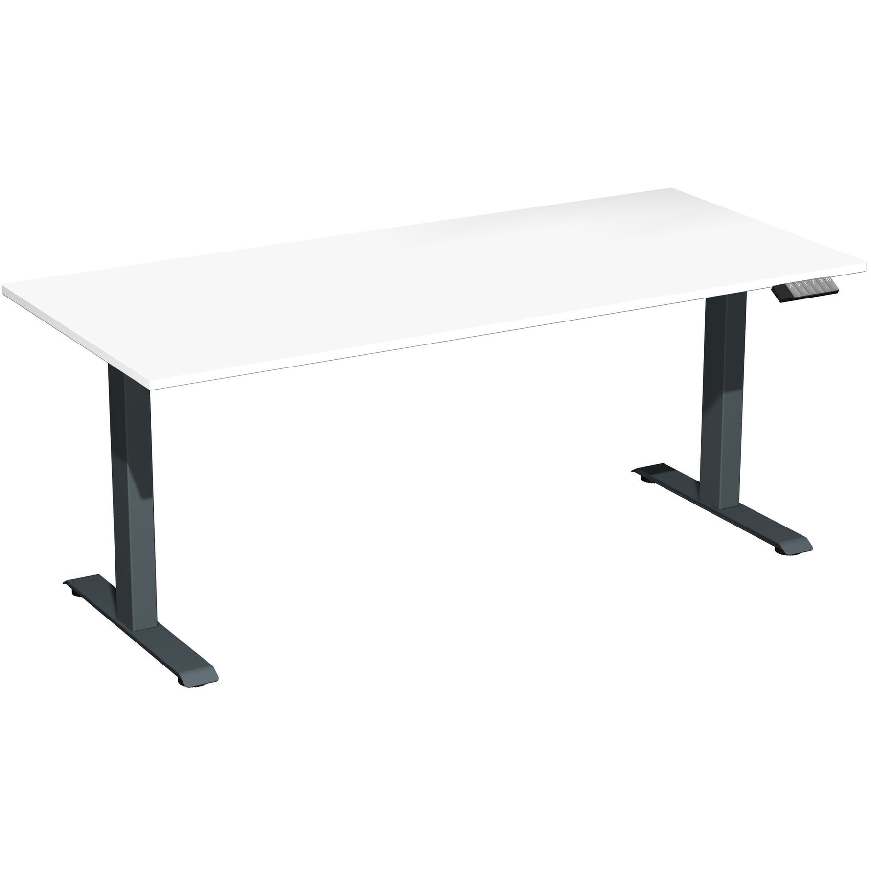 Geramöbel Schreibtisch Elevate Plus 1.800 x 630-1.280 x 800 mm (B x H x T) anthrazit – Produktbild 6