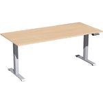 Geramöbel Schreibtisch Elevate Plus 1.800 x 630-1.280 x 800 mm (B x H x T) silber – Produktbild 3