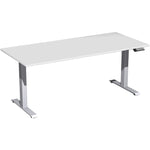 Geramöbel Schreibtisch Elevate Plus 1.800 x 630-1.280 x 800 mm (B x H x T) silber