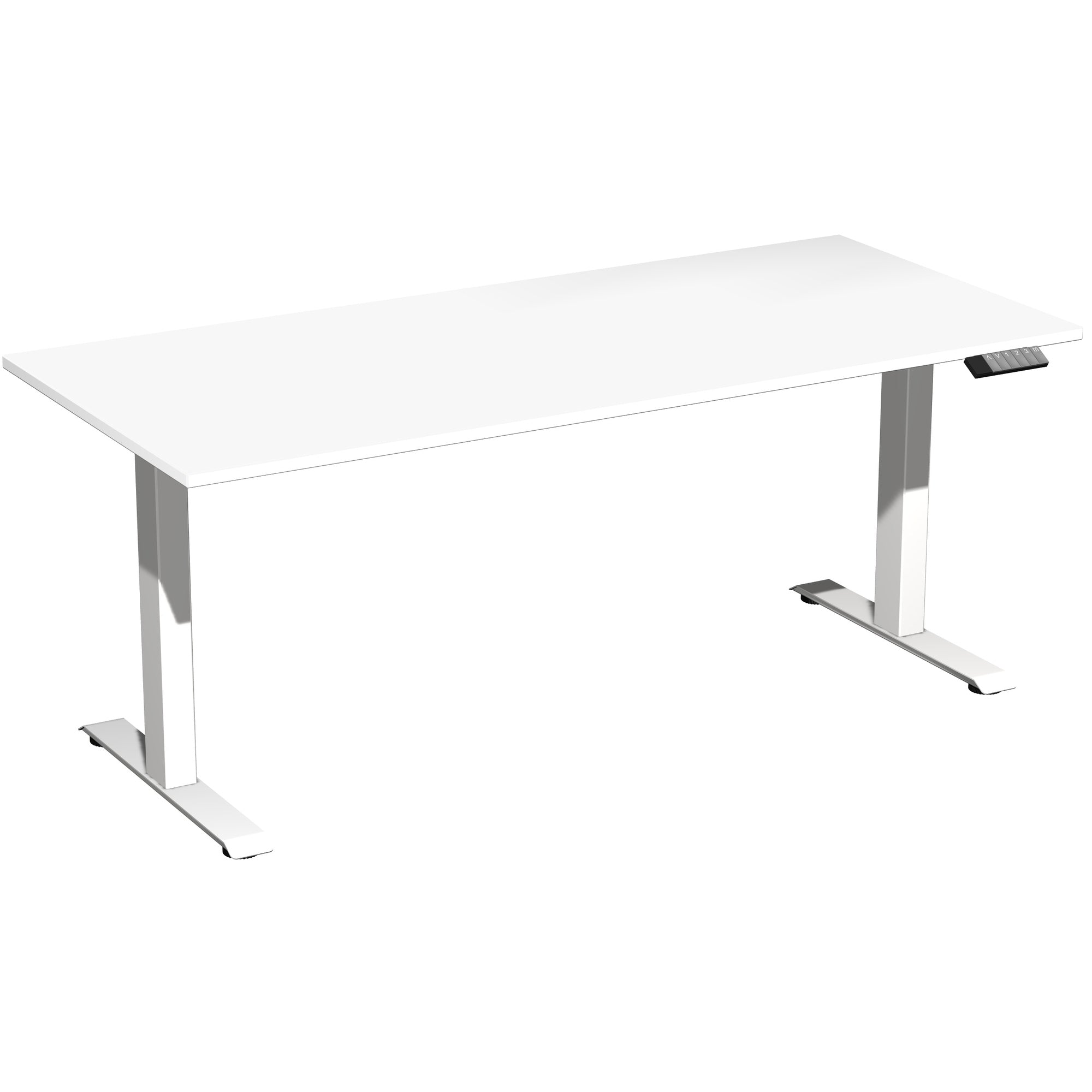 Geramöbel Schreibtisch Elevate Basic 1.800 x 730-1.230 x 800 mm (B x H x T) weiß