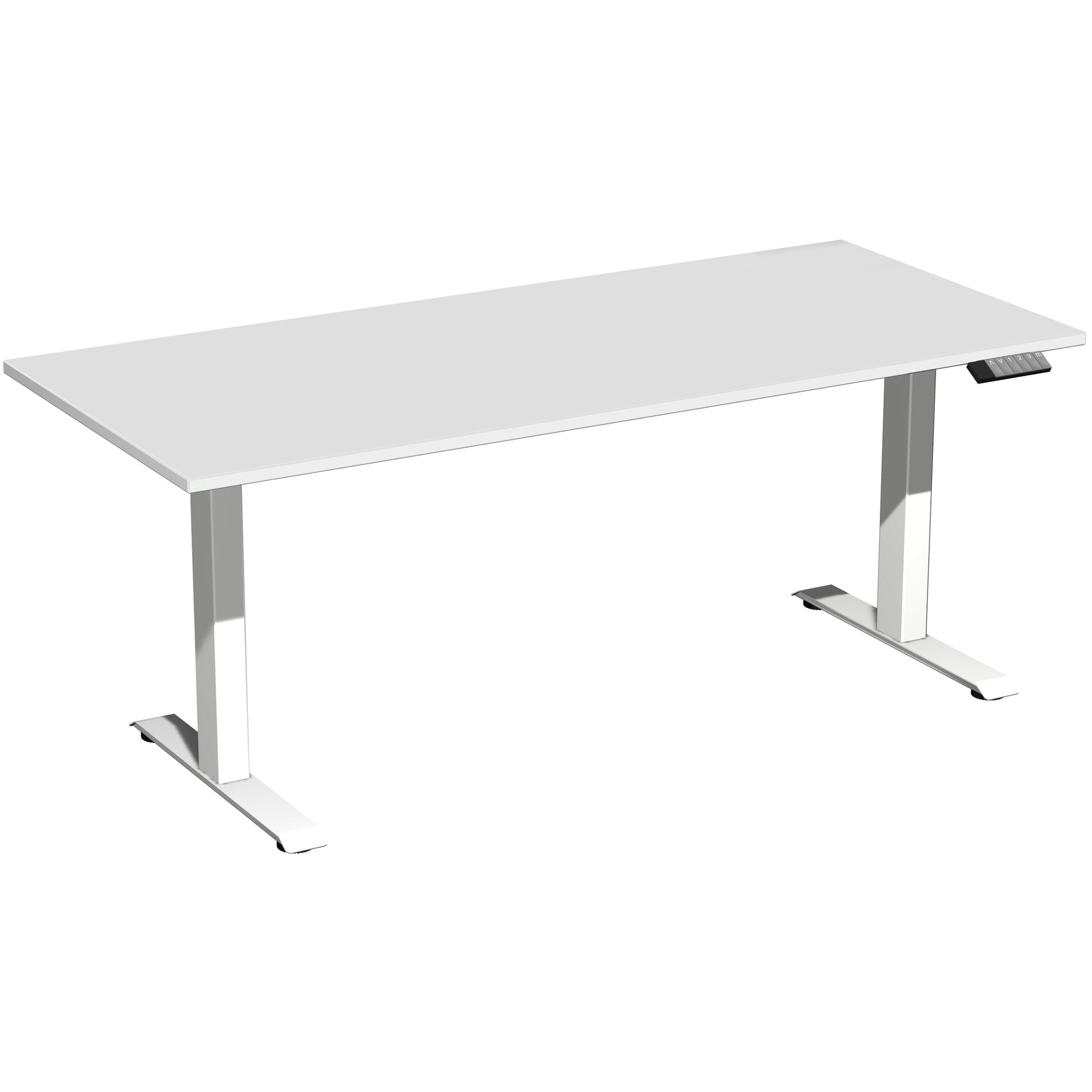 Geramöbel Schreibtisch Elevate Basic 1.800 x 730-1.230 x 800 mm (B x H x T) weiß – Produktbild 6