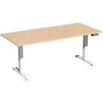 Geramöbel Schreibtisch Elevate Plus 1.800 x 630-1.280 x 800 mm (B x H x T) weiß – Produktbild 6