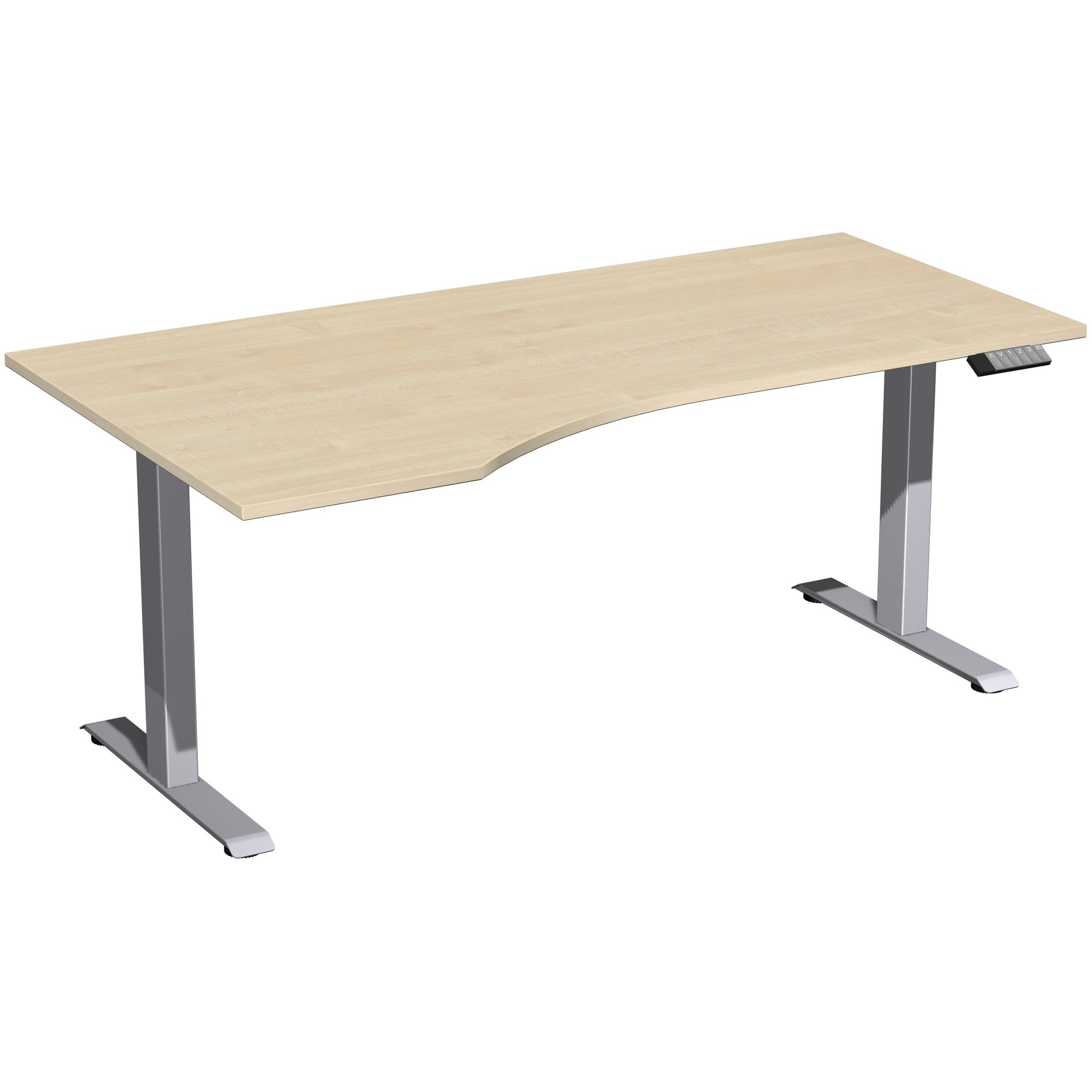 Geramöbel Schreibtisch Elevate Basic ahorn silber