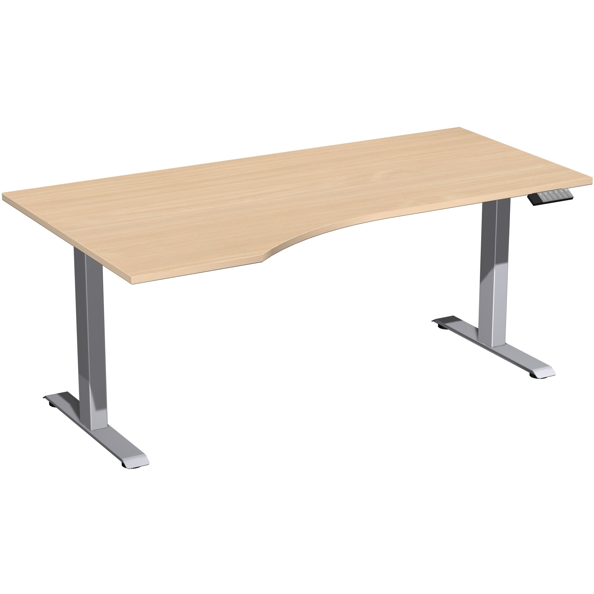 Geramöbel Schreibtisch Elevate Basic buche silber