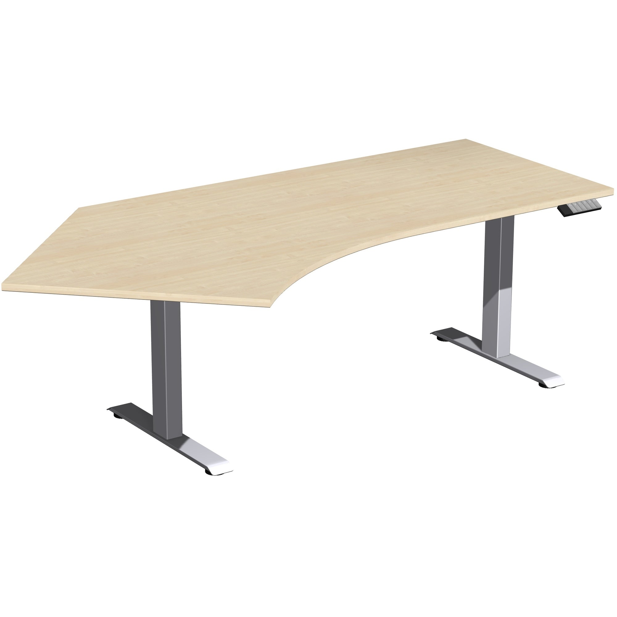 Geramöbel Schreibtisch Elevate Basic ahorn silber